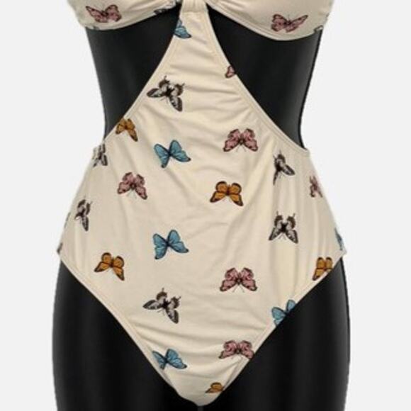 Swimsuit Mariposa Monoki One Piece in Butterfly Print Size Small - Picture 4 of 8